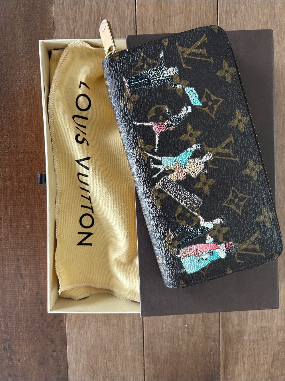 Authentic Louis Vuitton Monogram Zip Wallet limited edition